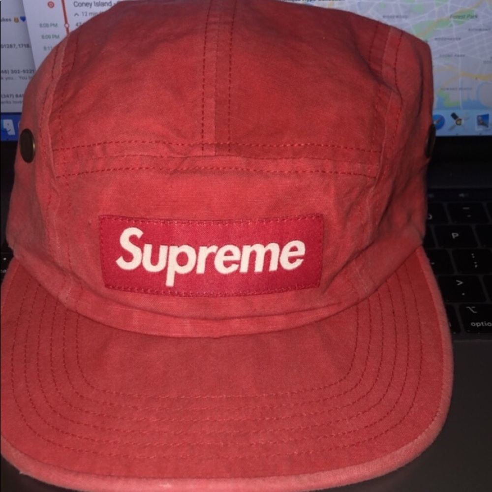 Supreme military camp cap (ss18) Red